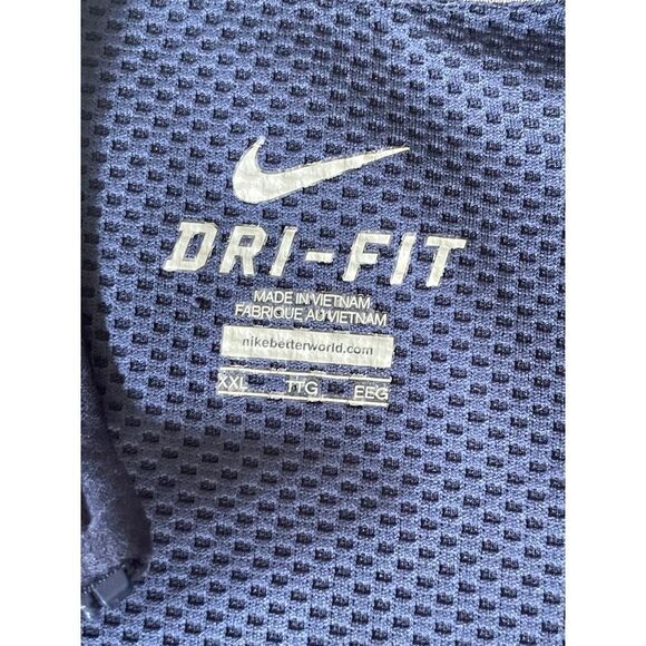 Nike Dri-FIT Men's Quarter-Zip Golf Pullover Navy Blue Top Georgetown - Picture 3 of 9